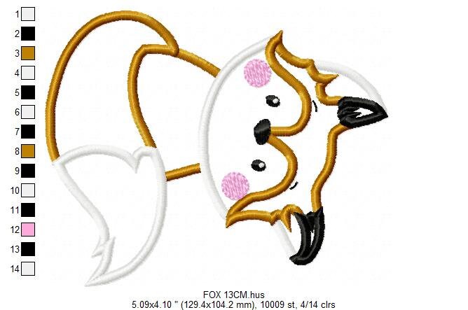 Fox embroidery designs - Red Fox embroidery design machine embroidery pattern - Animal embroidery - Red fox applique design boy embroidery
