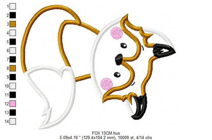 Fox embroidery designs - Red Fox embroidery design machine embroidery pattern - Animal embroidery - Red fox applique design boy embroidery