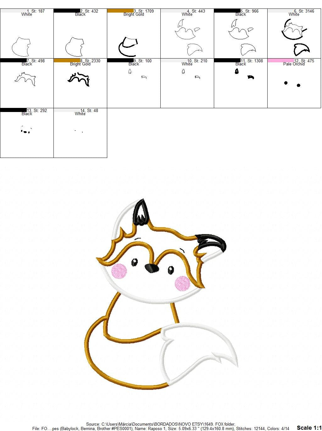 Fox embroidery designs - Red Fox embroidery design machine embroidery pattern - Animal embroidery - Red fox applique design boy embroidery