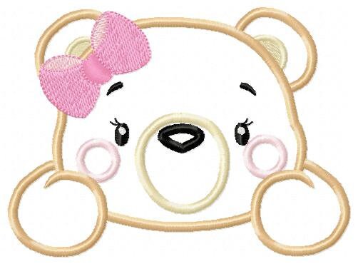 Bear embroidery designs - Teddy embroidery design machine embroidery pattern - Baby Girl embroidery file - instant download bear peak a boo Marcia Embroidery