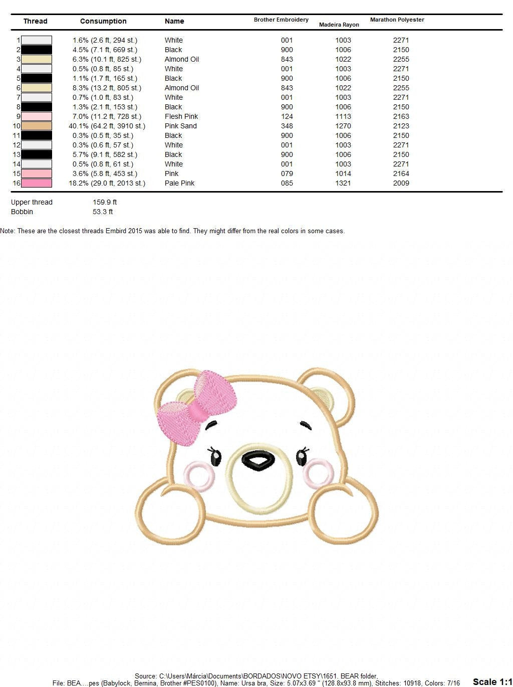 Bear embroidery designs - Teddy embroidery design machine embroidery pattern - Baby Girl embroidery file - instant download bear peak a boo Marcia Embroidery