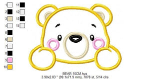 Bear embroidery designs - Teddy embroidery design machine embroidery pattern - Baby Boy embroidery file - instant download bear in a pocket