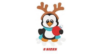 Penguin embroidery design - Xmas Animal embroidery designs machine embroidery pattern - Baby boy embroidery file - instant download jef pes