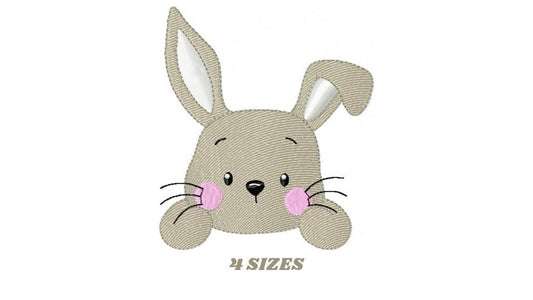 Bunny face embroidery design - Rabbit embroidery designs machine embroidery pattern - Baby boy embroidery file - Easter Rabbit pes jef vp3 Marcia Embroidery