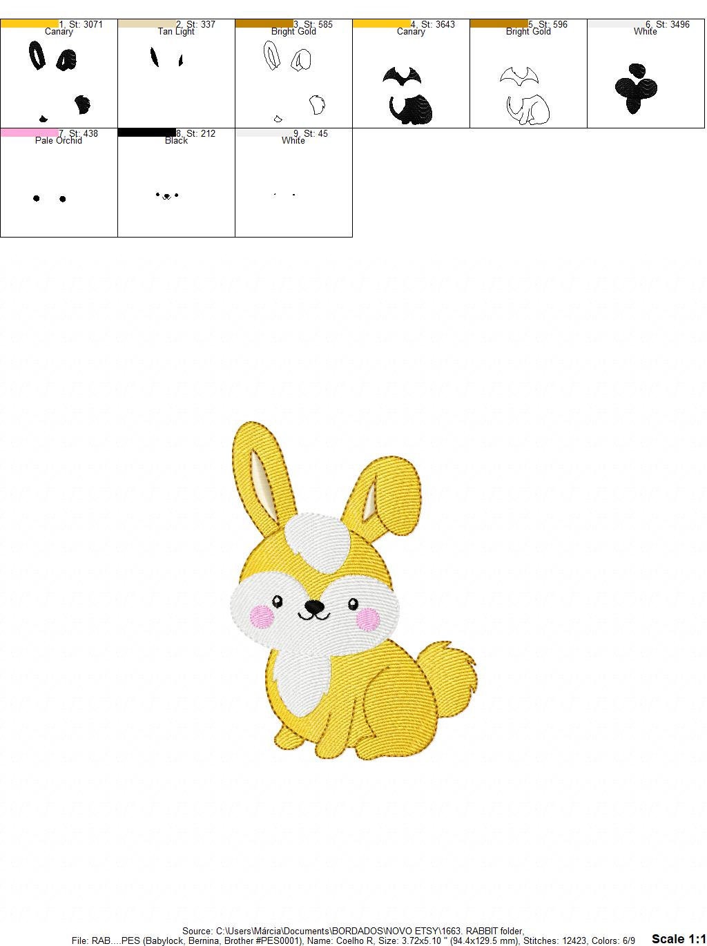 Easter Bunny embroidery design - Rabbit embroidery designs machine embroidery pattern - Baby boy embroidery file - instant download pes jef Marcia Embroidery