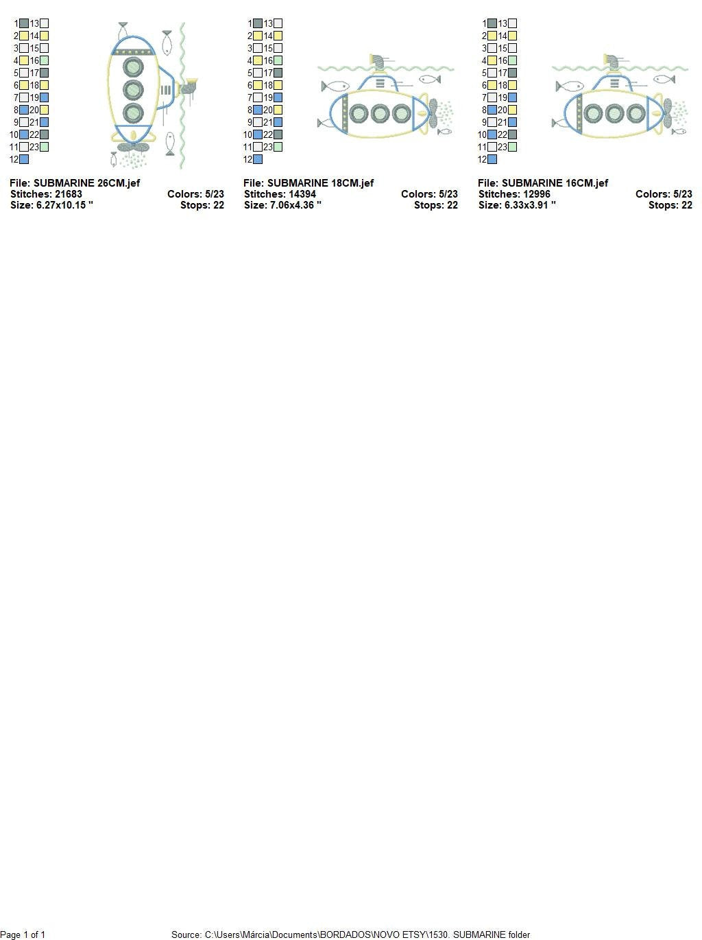 Submarine embroidery design - Boat embroidery designs machine embroidery pattern - instant download - Nautical applique design Baby Boy Kid