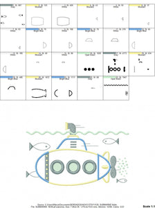 Submarine embroidery design - Boat embroidery designs machine embroidery pattern - instant download - Nautical applique design Baby Boy Kid