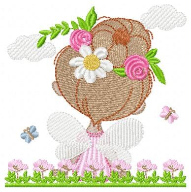 Fairy embroidery designs - Angel embroidery design machine embroidery pattern - Pixie embroidery file - Fairy design Instant Download