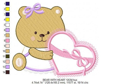 Bear embroidery designs - Teddy embroidery design machine embroidery pattern - Baby Boy embroidery file - instant download bear in a pocket - Marcia Embroidery