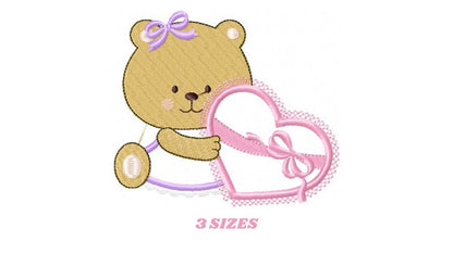 Bear embroidery designs - Teddy embroidery design machine embroidery pattern - Baby Boy embroidery file - instant download bear in a pocket - Marcia Embroidery