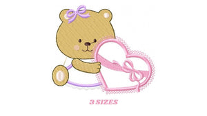 Bear embroidery designs - Teddy embroidery design machine embroidery pattern - Baby Boy embroidery file - instant download bear in a pocket