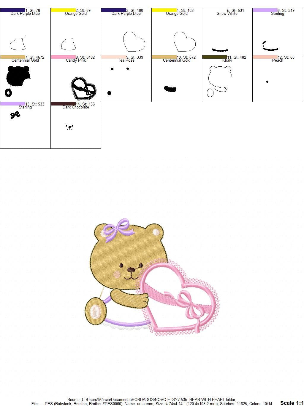 Bear embroidery designs - Teddy embroidery design machine embroidery pattern - Baby Boy embroidery file - instant download bear in a pocket - Marcia Embroidery