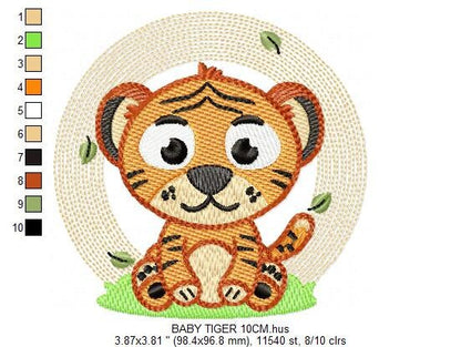 Tiger embroidery design - Animals embroidery designs machine embroidery pattern - Tiger applique embroidery - Tiger design instant download