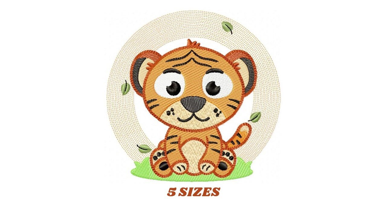 Tiger embroidery design - Animals embroidery designs machine embroidery pattern - Tiger applique embroidery - Tiger design instant download