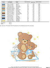 Carica l&#39;immagine nel visualizzatore di Gallery, Bear embroidery designs - Teddy embroidery design machine embroidery pattern - Baby Boy embroidery file - instant download bear with baby
