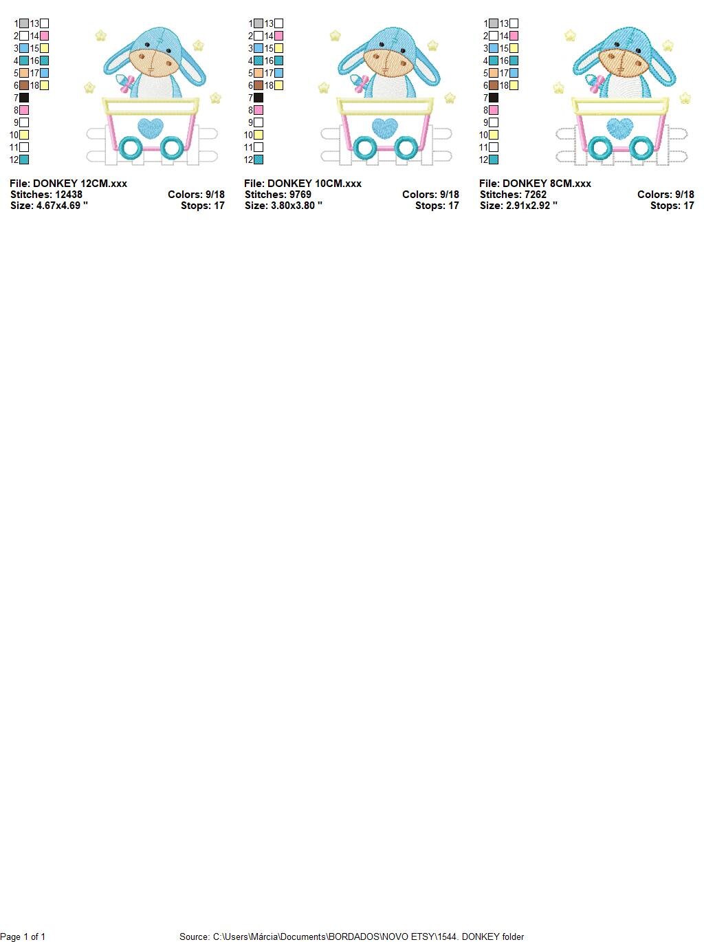 Horse embroidery design - Donkey mbroidery designs machine embroidery pattern - Animal embroidery file - instant download Train applique