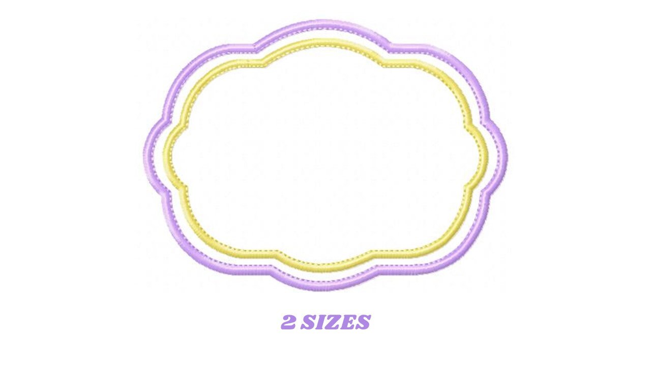 Frame embroidery designs set - Frame Applique Design Shape Embroidery Machine embroidery pattern - monogram quilt instant download digital