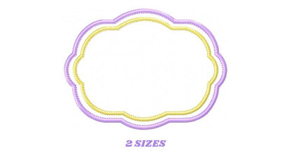 Frame embroidery designs set - Frame Applique Design Shape Embroidery Machine embroidery pattern - monogram quilt instant download digital