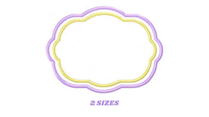 Frame embroidery designs set - Frame Applique Design Shape Embroidery Machine embroidery pattern - monogram quilt instant download digital