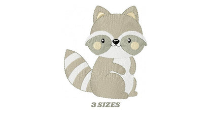 Raccoon embroidery designs - Animal embroidery design machine embroidery pattern - woodland embroidery file - Raccoon design digital pes jef