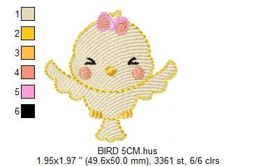 Bird embroidery designs - Baby girl embroidery design machine embroidery pattern - instant download - Owl animal embroidery file digital pes - Marcia Embroidery