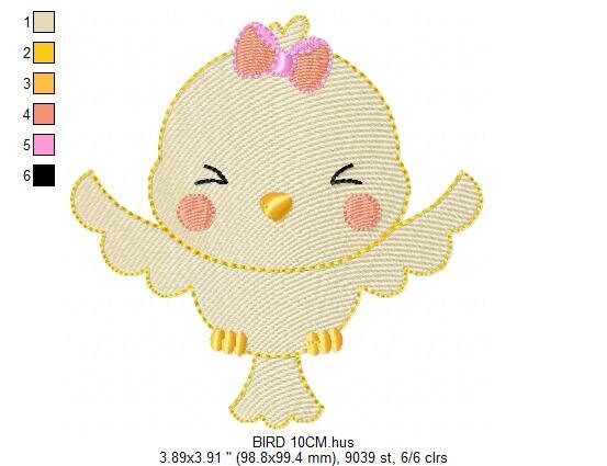 Bird embroidery designs - Baby girl embroidery design machine embroidery pattern - instant download - Owl animal embroidery file digital pes - Marcia Embroidery