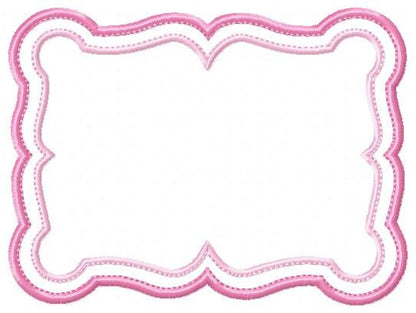 Square Frame embroidery designs set - Monogram Applique Shape Machine embroidery pattern - Rectangle Monogram - Instant digital download pes