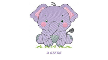 Elephant embroidery designs - animal embroidery design - machine embroidery pattern - baby embroidery file kid embroidery elephant design