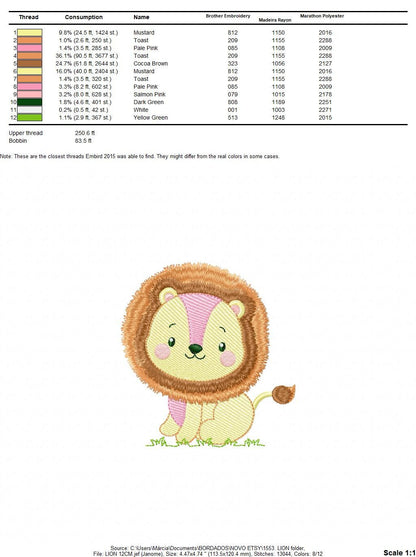 Lion embroidery designs - Safari embroidery design machine embroidery pattern - Baby boy embroidery file - king embroidery instant download