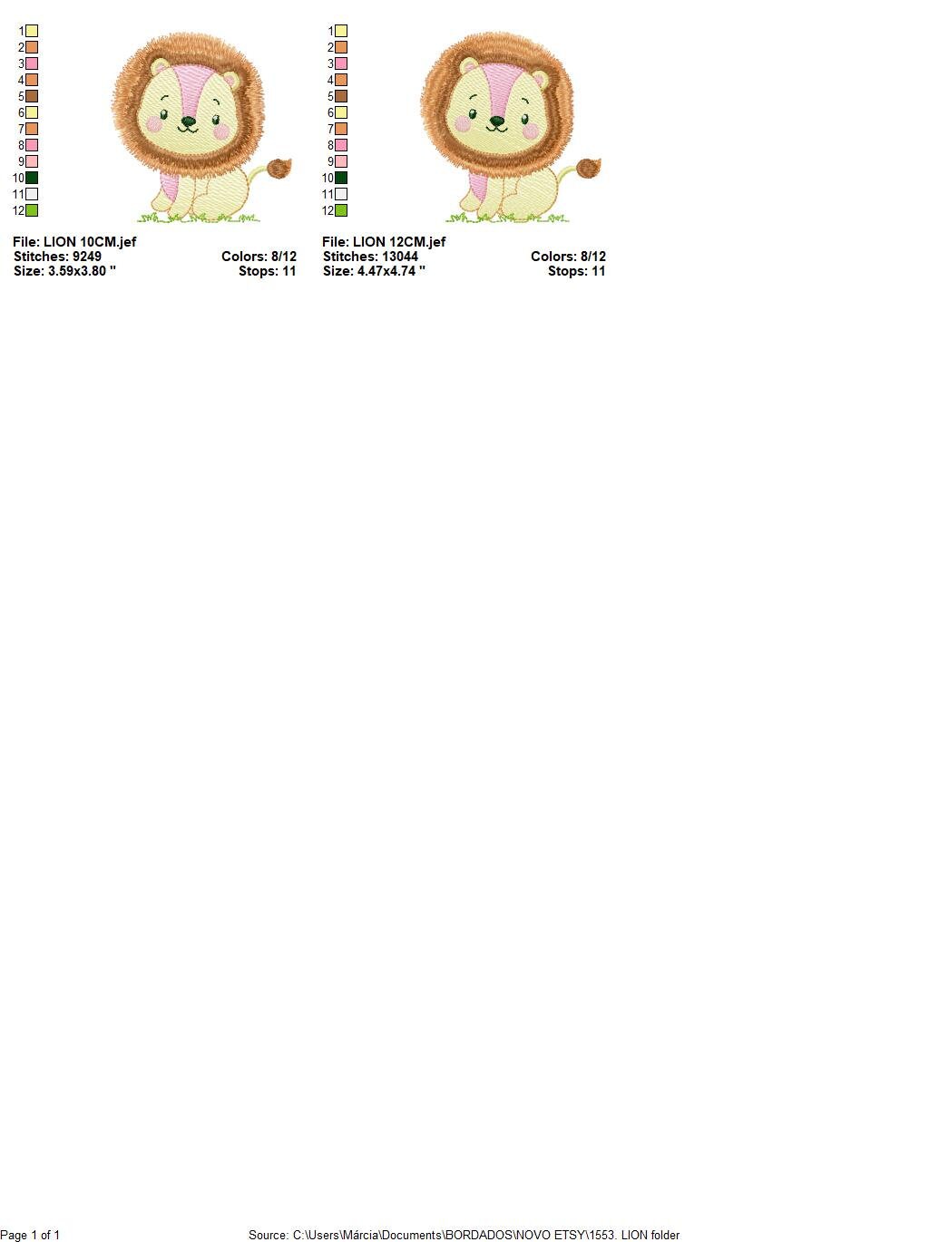 Lion embroidery designs - Safari embroidery design machine embroidery pattern - Baby boy embroidery file - king embroidery instant download