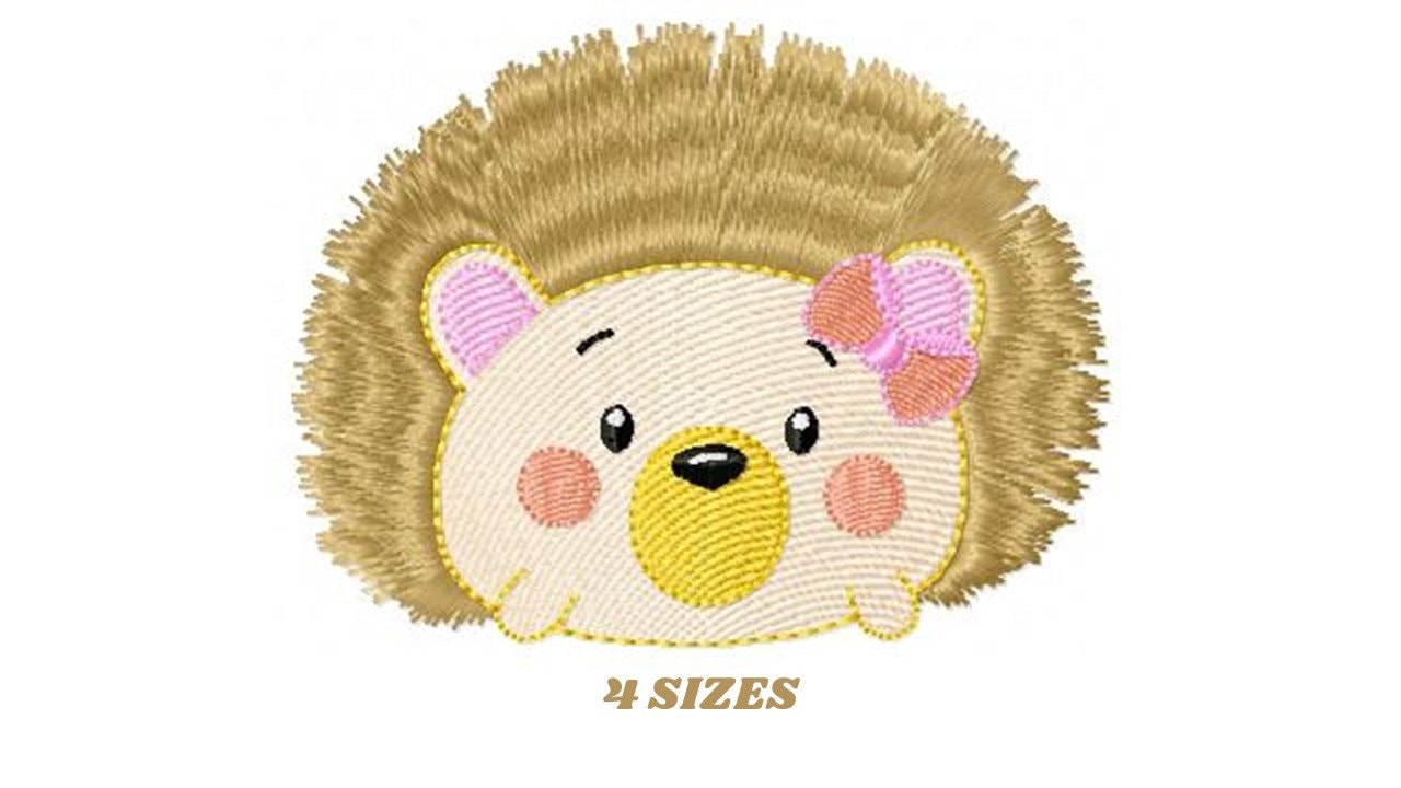 Hedgehog embroidery designs - Woodland Animal embroidery design machine embroidery pattern - Porcupine embroidery file  instant download
