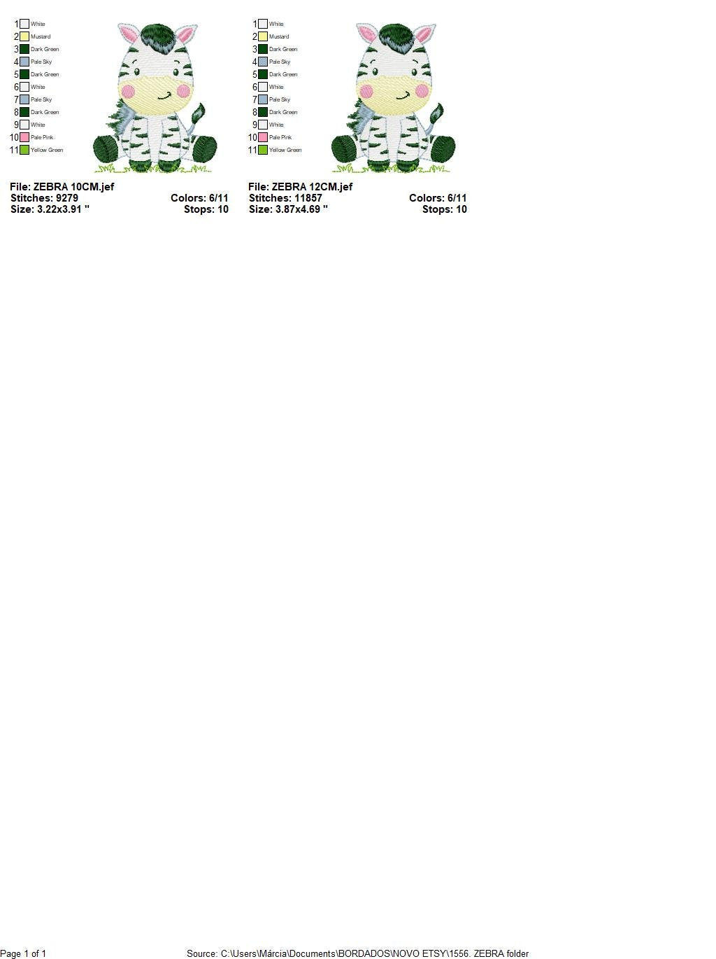 Zebra embroidery designs - Safari Wild Animal machine embroidery pattern - Baby boy and girl file - Instant digital download pes jef dst hus