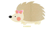 Cargar imagen en el visor de la galería, Female Hedgehog embroidery designs - Woodland Animal embroidery design machine embroidery pattern - Porcupine embroidery - instant download
