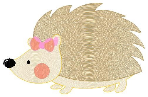 Female Hedgehog embroidery designs - Woodland Animal embroidery design machine embroidery pattern - Porcupine embroidery - instant download Marcia Embroidery