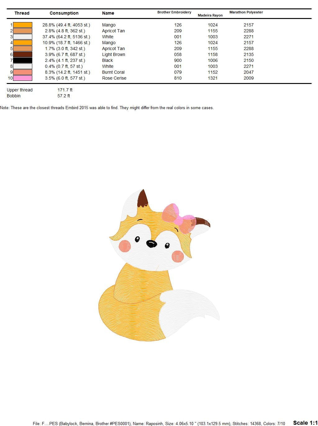 Female Red Fox embroidery designs - Woodland animal embroidery design machine embroidery pattern - Fox tail with lace - instant download