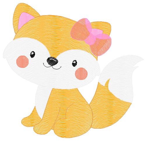 Woodland Fox embroidery designs - Red Fox embroidery design machine embroidery pattern - Animal embroidery - Red fox design girl embroidery