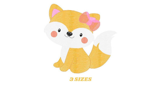 Woodland Fox embroidery designs - Red Fox embroidery design machine embroidery pattern - Animal embroidery - Red fox design girl embroidery