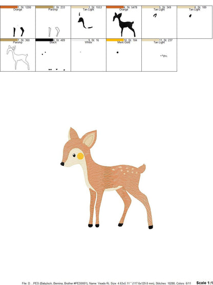 Deer embroidery design - Woodland Animal embroidery designs machine embroidery pattern - Florest embroidery file - Baby boy embroidery