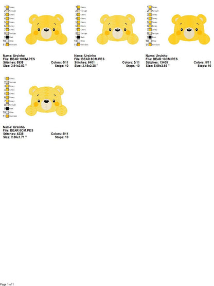 Peek a boo Bear embroidery designs - Teddy embroidery design machine embroidery pattern - Baby Boy embroidery file - instant download pes