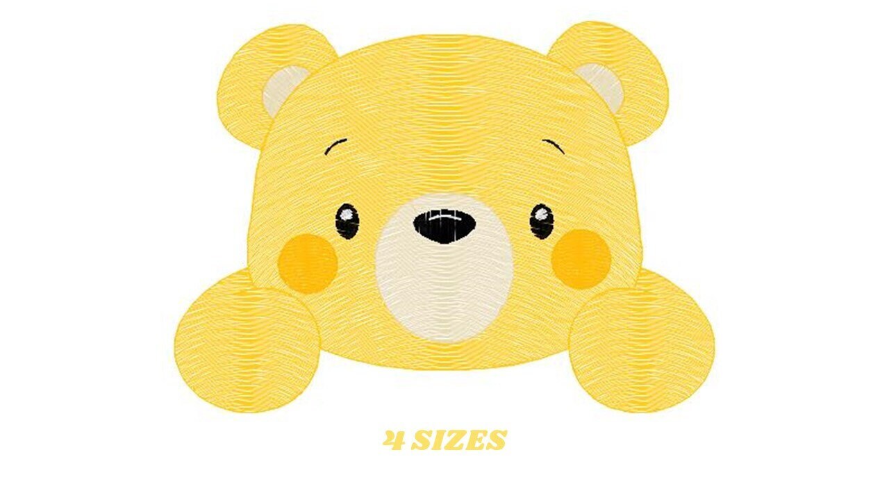 Peek a boo Bear embroidery designs - Teddy embroidery design machine embroidery pattern - Baby Boy embroidery file - instant download pes