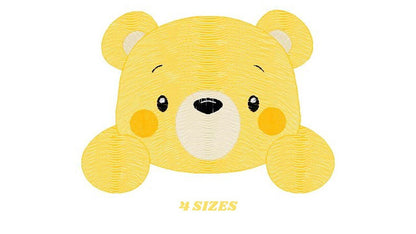 Peek a boo Bear embroidery designs - Teddy embroidery design machine embroidery pattern - Baby Boy embroidery file - instant download pes