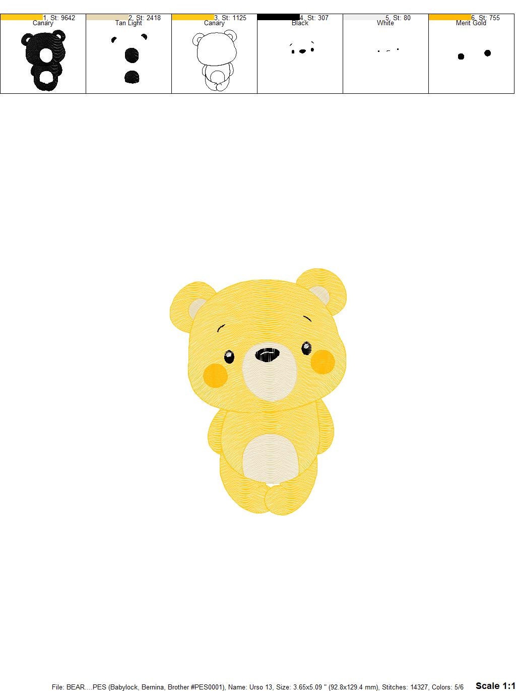 Bear embroidery designs - Teddy embroidery design machine embroidery pattern - Baby Boy embroidery file - instant  digital download bear Marcia Embroidery