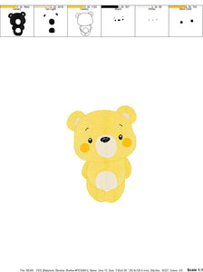 Bear embroidery designs - Teddy embroidery design machine embroidery pattern - Baby Boy embroidery file - instant  digital download bear