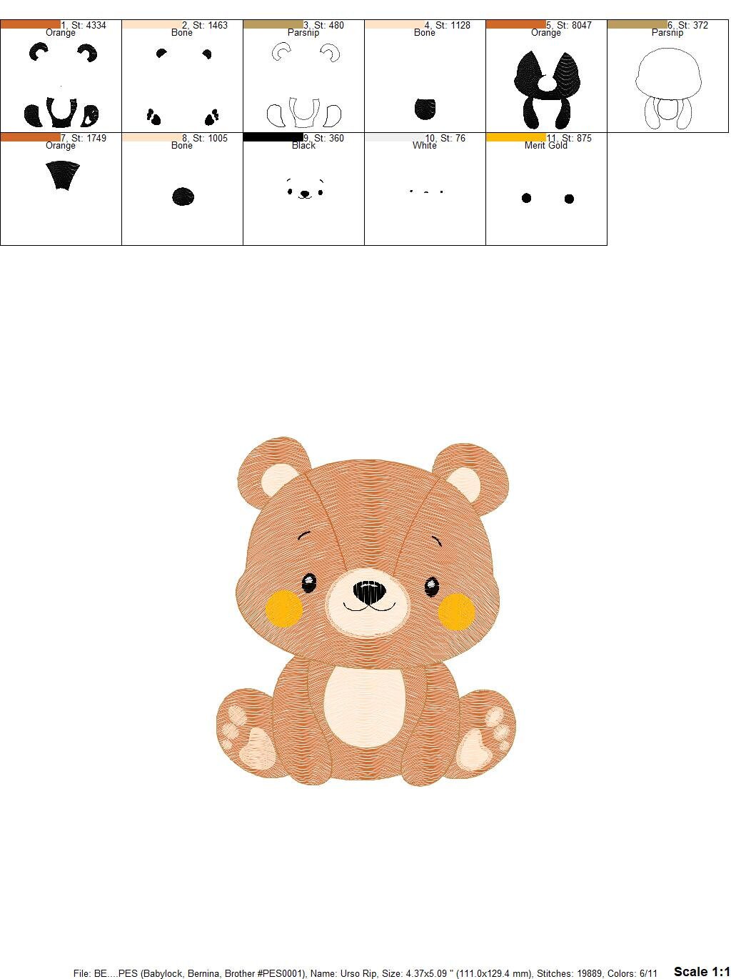 Bear embroidery designs - Teddy embroidery design machine embroidery pattern - Baby Boy embroidery file - instant download pes jef hus vp3 Marcia Embroidery