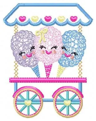 Cotton candy embroidery designs - Candy embroidery design machine embroidery pattern - Cotton candy cart embroidery file - kid embroidery Marcia Embroidery