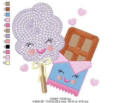 Cotton candy embroidery designs - Candy embroidery design machine embroidery pattern - Cotton candy cart embroidery file - kid embroidery Marcia Embroidery