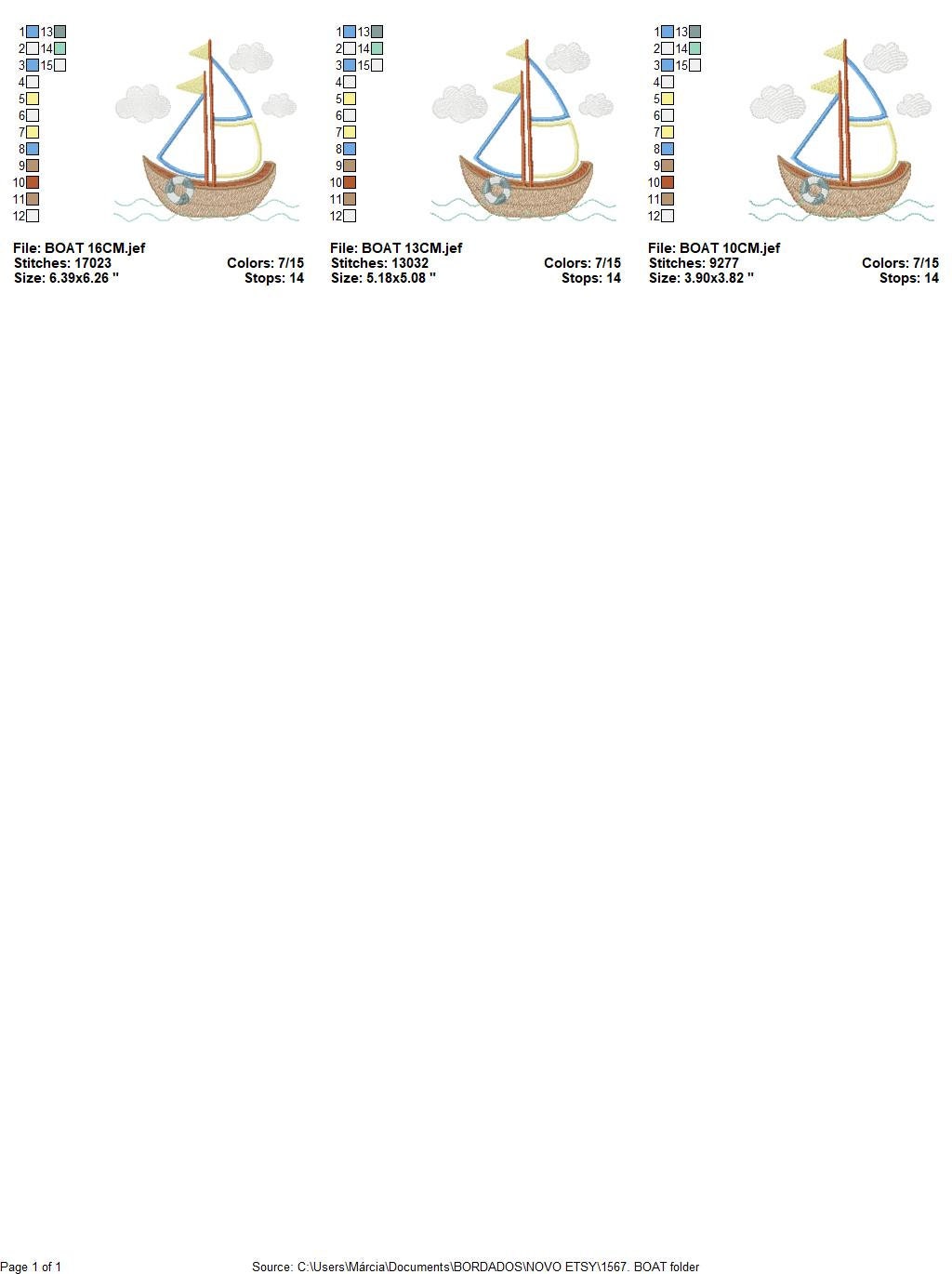 Boat embroidery designs - Sailboat embroidery design machine embroidery pattern - Nautical file instant download - Boat applique design boy