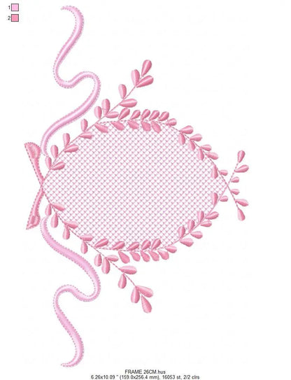 Frame embroidery designs set - Floral Design Shape Embroidery Machine embroidery pattern - monogram quilt design - instant download digital Marcia Embroidery