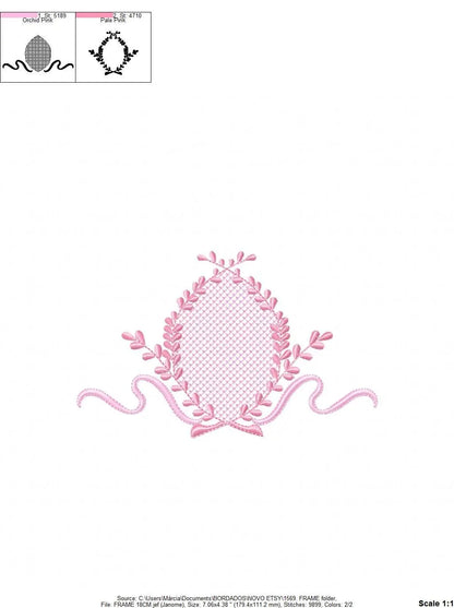 Frame embroidery designs set - Floral Design Shape Embroidery Machine embroidery pattern - monogram quilt design - instant download digital Marcia Embroidery