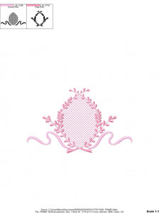 Frame embroidery designs set - Floral Design Shape Embroidery Machine embroidery pattern - monogram quilt design - instant download digital